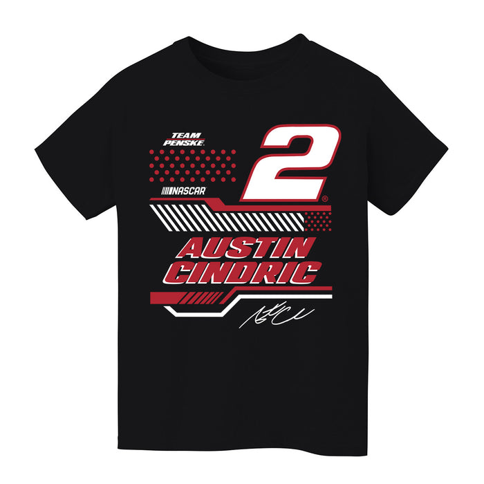Austin Cindric Vive La Fete NASCAR Geometric Classic Front Cotton T-Shirt Black