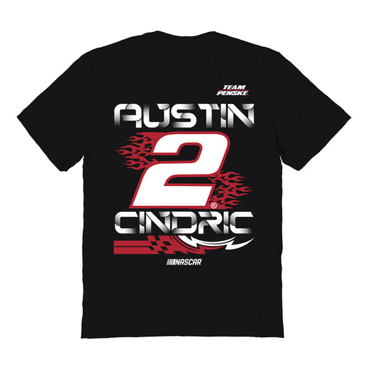 Austin Cindric Vive La Fete NASCAR Fire number Cotton T-Shirt Black