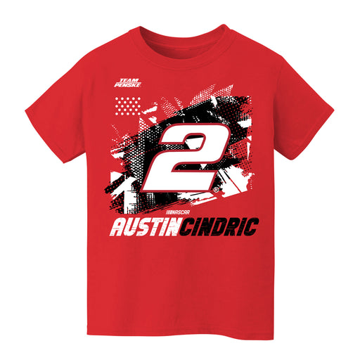 Austin Cindric Vive La Fete NASCAR Fire number Cotton T-Shirt Red