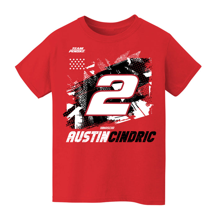 Austin Cindric Vive La Fete NASCAR Fire number Cotton T-Shirt Red