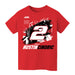 Austin Cindric Vive La Fete NASCAR Fire number Cotton T-Shirt Red