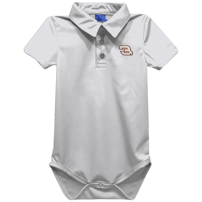 Austin Dillon Vive La Fete Solid Polo Bodysuit - White