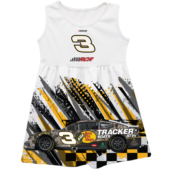 Austin Dillon Vive La Fete NASCAR Abstract Check Halftones Tank Dress - White