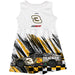 Austin Dillon Vive La Fete NASCAR Abstract Check Halftones Tank Dress - White
