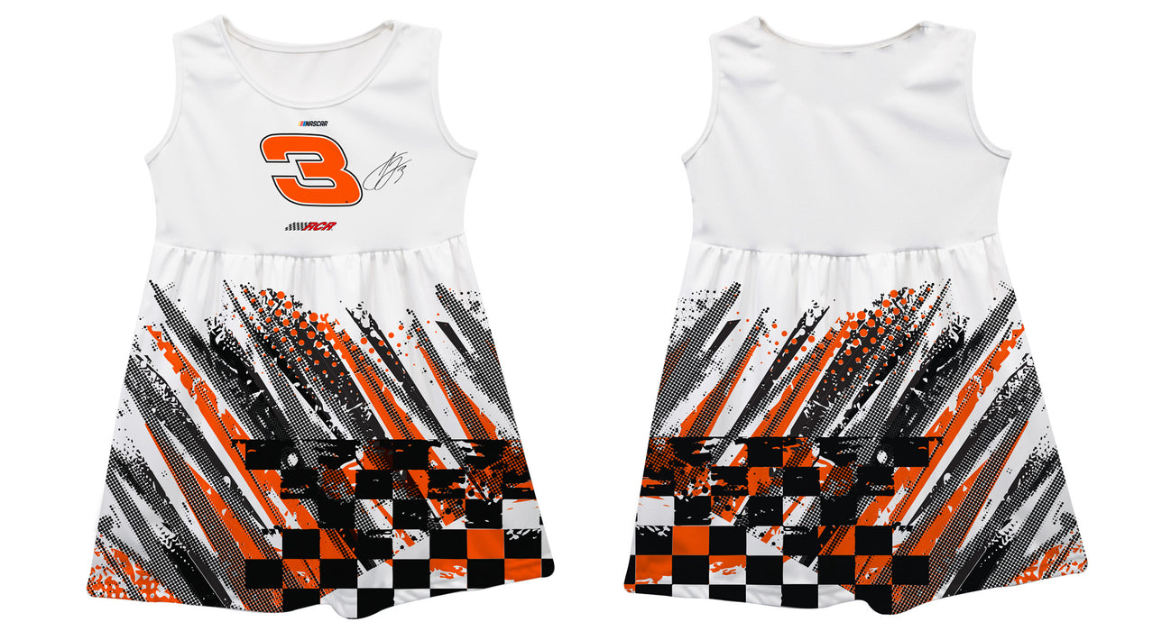 Austin Dillon Vive La Fete NASCAR Abstract Check Halftones Tank Dress - White