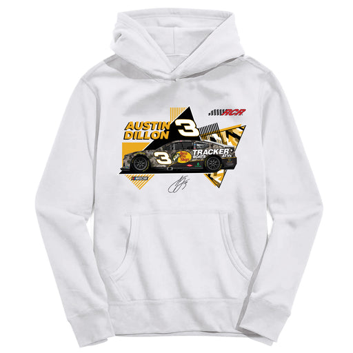 Austin Dillon NASCAR Pullover Cotton Hoodie - White