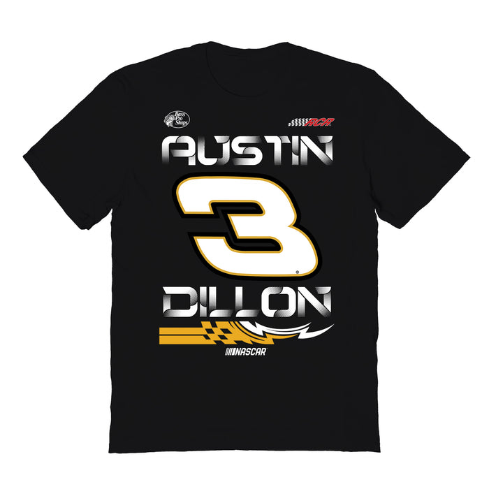 Austin Dillon NASCAR Fire number Cotton T-Shirt  - Black