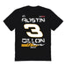 Austin Dillon NASCAR Fire number Cotton T-Shirt  - Black