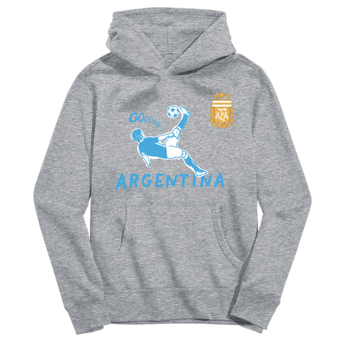 Argentina National Soccer Team Youth Grey Pullover Cotton Hoodie