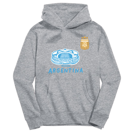 Argentina National Soccer Team Youth Grey Pullover Cotton Hoodie