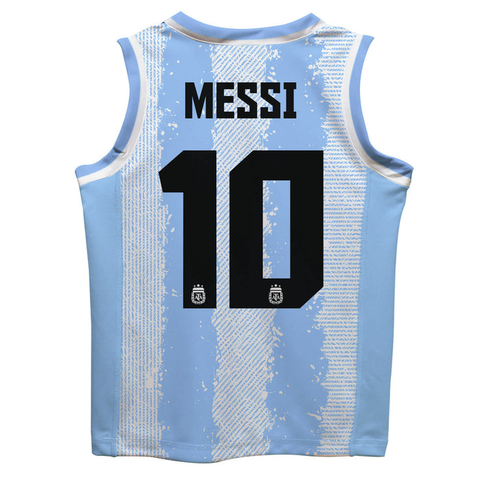 Argentina National Team Lionel Messi Boys Stripe Fashion Basketball Jersey - Vive La Fête - Online Apparel Store