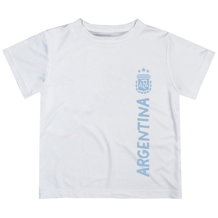 Argentina National Soccer Team Tri Campeones Short Sleeve Tee White