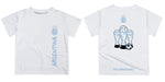 Argentina National Soccer Team Tri Campeones Short Sleeve Tee White - Vive La Fête - Online Apparel Store