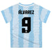 Argentina National Team Julian Alvarez Boys Game Day Light Blue With White Short SleeveTee - Vive La Fête - Online Apparel Store
