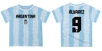 Argentina National Team Julian Alvarez Boys Game Day Light Blue With White Short SleeveTee - Vive La Fête - Online Apparel Store