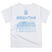 Argentina National Team Design Soccer on Front Impressions Artwork Boys White Short Sleeve Tee Shirt - Vive La Fête - Online Apparel Store