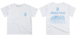Argentina National Team Design Soccer on Front Impressions Artwork Boys White Short Sleeve Tee Shirt - Vive La Fête - Online Apparel Store