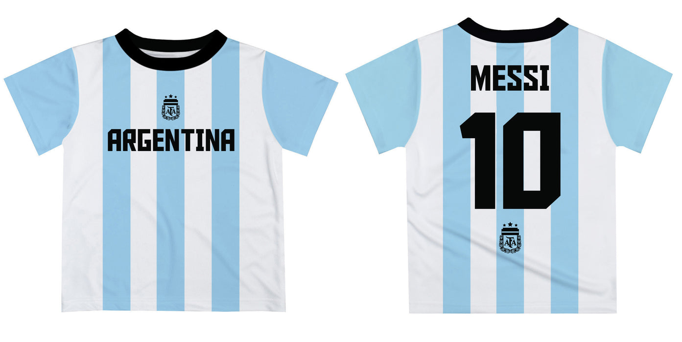 Argentina National Team Lionel Messi Boys Short Sleeve T-Shirt - Vive La Fête - Online Apparel Store