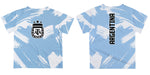 Argentina National Soccer Team Paint Brush Boys Game Day Light Blue Short Sleeve Tee - Vive La Fête - Online Apparel Store