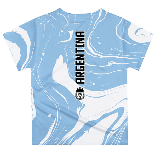 Argentina National Soccer Team Marble Boys Game Day Light Blue Short Sleeve Tee - Vive La Fête - Online Apparel Store