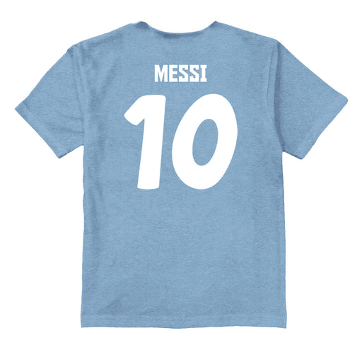 Argentina National Soccer Team Impressions Artwork Light Blue Youth Cotton T-Shirt - Vive La Fête - Online Apparel Store