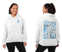 Argentina National Soccer Team Impressions Artwork Women Cotton Fleece Long Sleeve Hoodie - Vive La Fête - Online Apparel Store