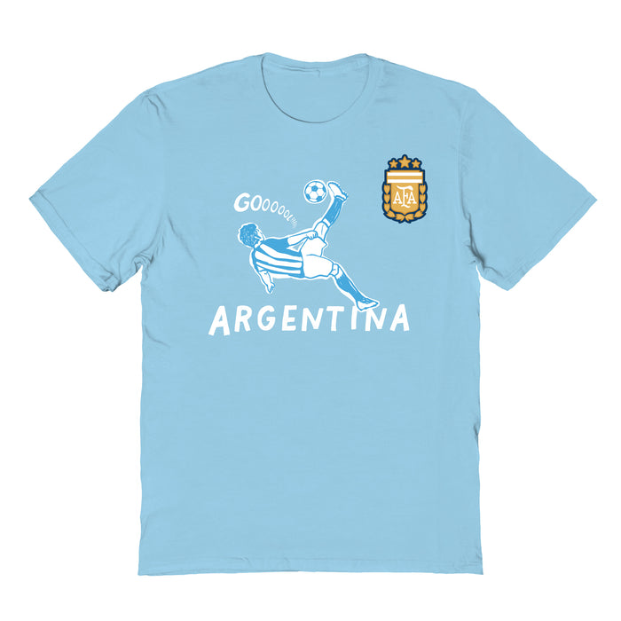 Argentina National Soccer Team Womens Light Blue Cotton Tshirt