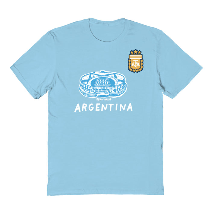 Argentina National Soccer Team Womens Light Blue Cotton Tshirt