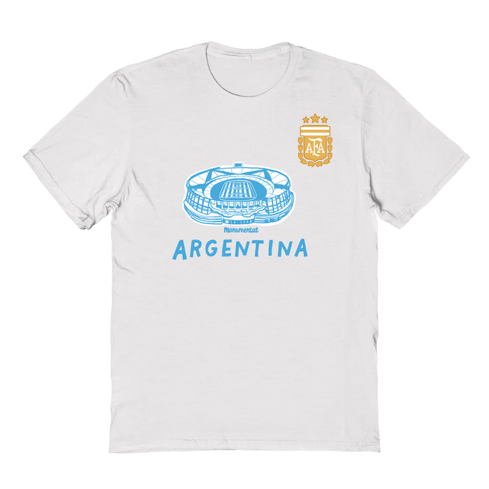 Argentina National Soccer Team Womens White Cotton Tshirt