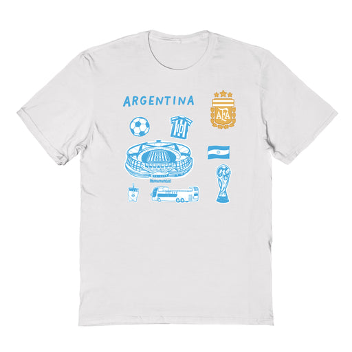 Argentina National Soccer Team Womens White Cotton Tshirt
