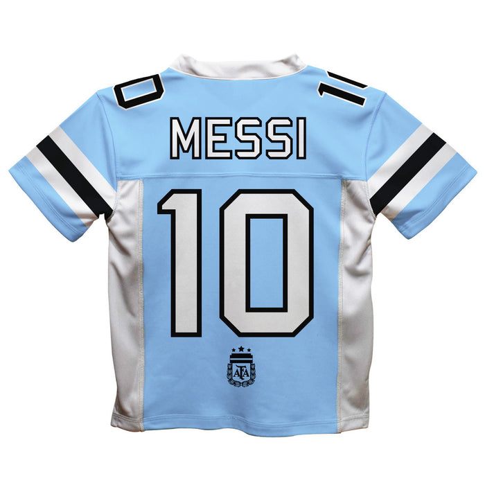 Argentina National Team Lionel Messi Game Day Ligth Blue Mens Fashion Football Jersey - Vive La Fête - Online Apparel Store