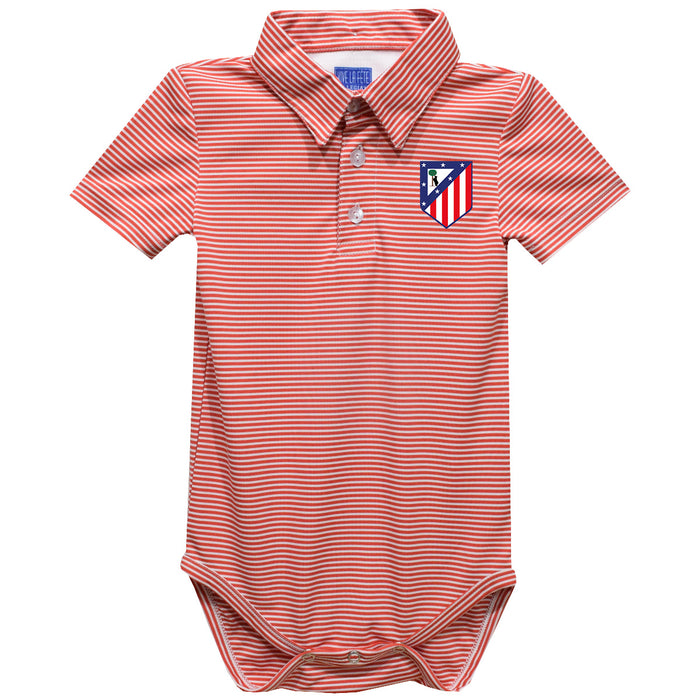 Atletico de Madrid Vive La Fete Polo Pencil Stripe Bodysuit - Red