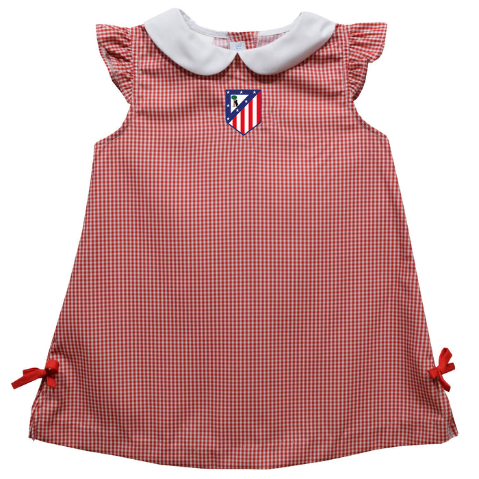 Atletico de Madrid Vive La Fete Gingham A-Line Dress - Red