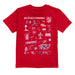 Atletico de Madrid Impressions Artwork Boys Red Cotton Short Sleeve Tee