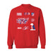 Atletico de Madrid Womens Red Cotton Crewneck Pullover Sweatshirt
