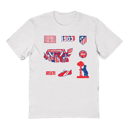 Atletico de Madrid Womens White Cotton Tshirt