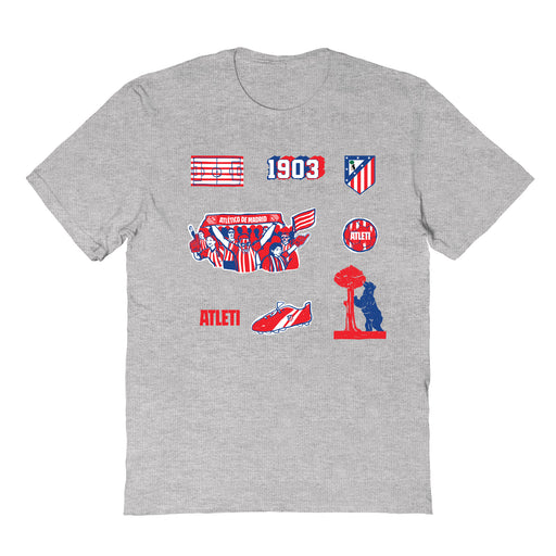 Atletico de Madrid Womens Grey Cotton Tshirt