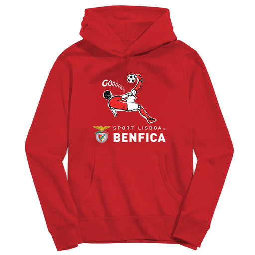 SL Benfica Youth Red Pullover Cotton Hoodie