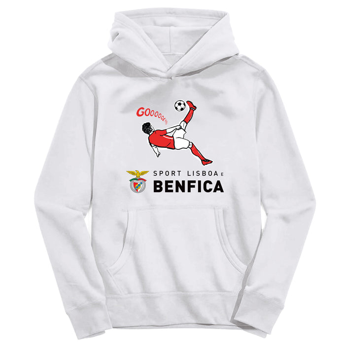 SL Benfica Youth White Pullover Cotton Hoodie