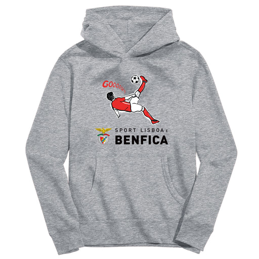 SL Benfica Youth Grey Pullover Cotton Hoodie
