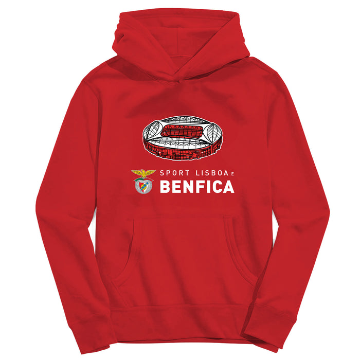 SL Benfica Youth Red Pullover Cotton Hoodie