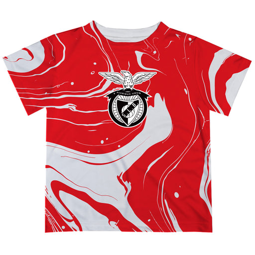 SL Benfica Marble Boys Game Day Red Short Sleeve Tee