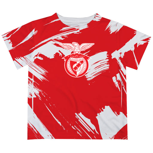 SL Benfica Paint Brush Boys Game Day Red Short Sleeve Tee
