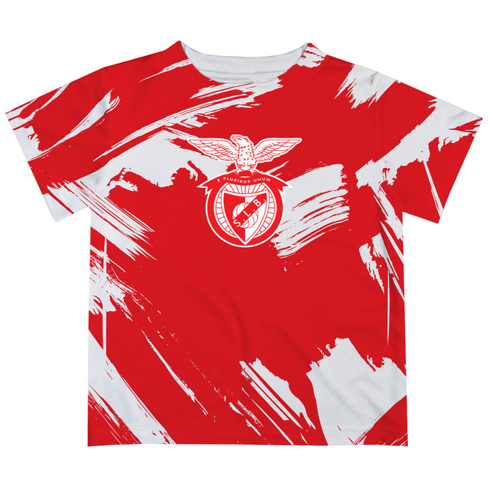 SL Benfica Paint Brush Boys Game Day Red Short Sleeve Tee