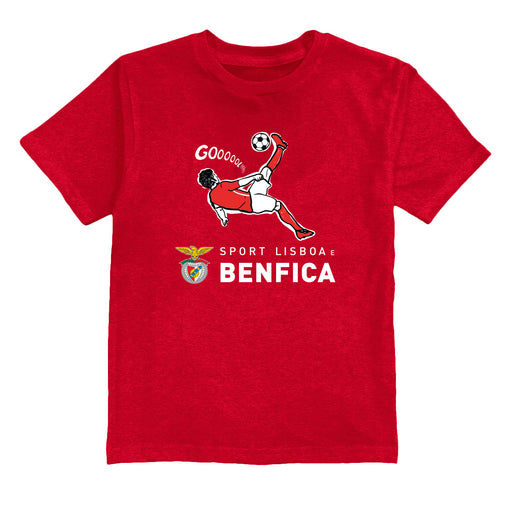 SL Benfica Impressions Artwork Red Youth Cotton T-Shirt