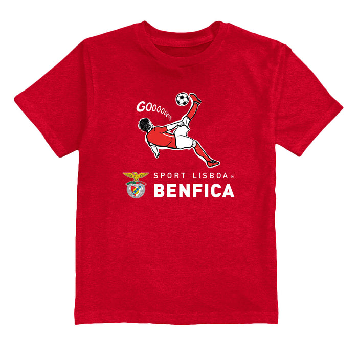 SL Benfica Impressions Artwork Red Youth Cotton T-Shirt