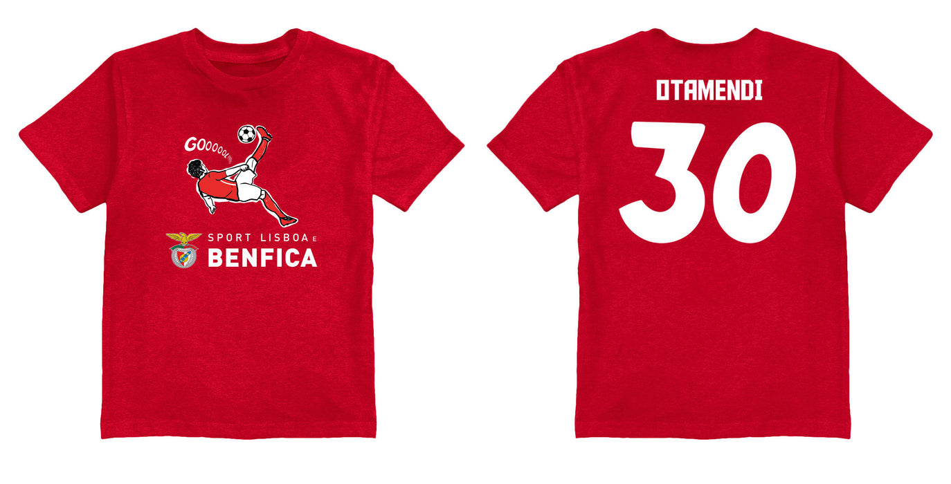 SL Benfica Impressions Artwork Red Youth Cotton T-Shirt - Vive La Fête - Online Apparel Store