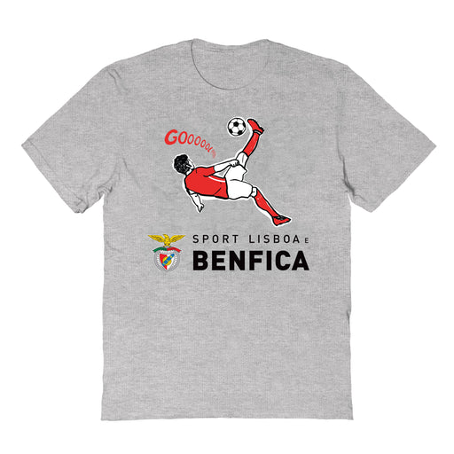 SL Benfica Impressions Artwork Grey Youth Cotton T-Shirt