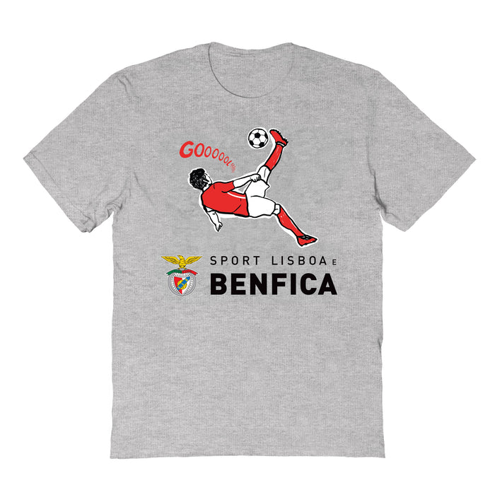 SL Benfica Impressions Artwork Grey Youth Cotton T-Shirt