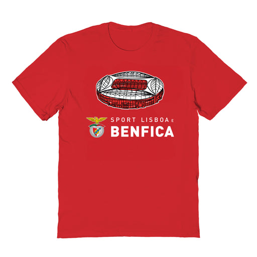 SL Benfica Impressions Artwork Red Youth Cotton T-Shirt